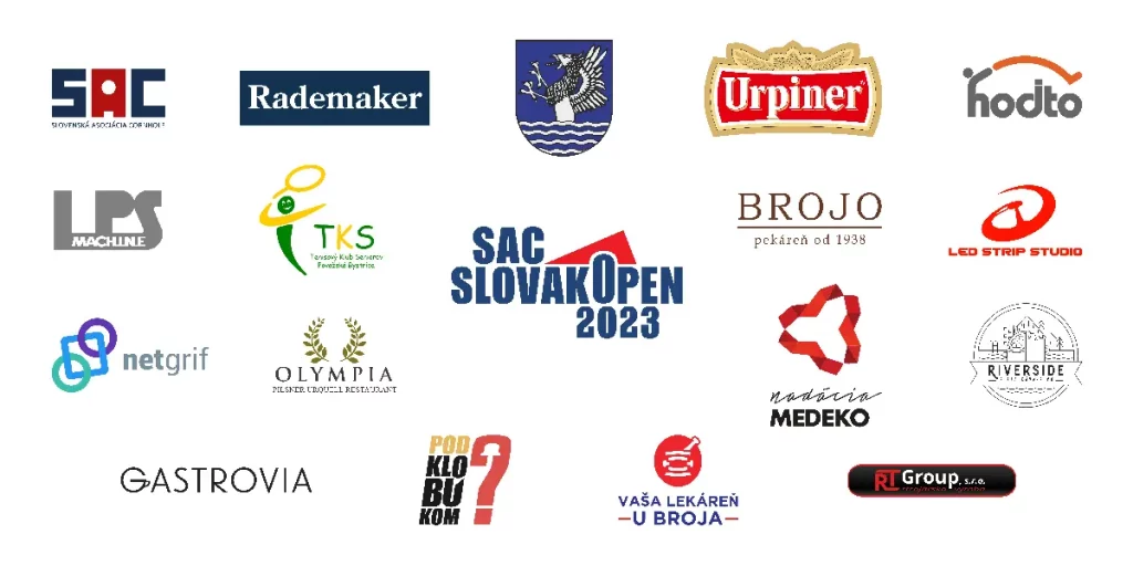 Sponzori cornhole turnaja SAC Slovak Open 2023